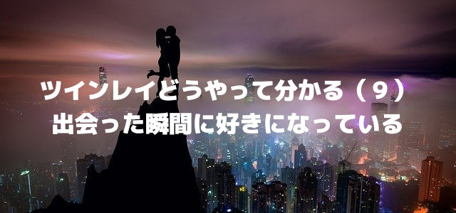 ツインレイどうやって分かる(9)出会った瞬間に好きになっている