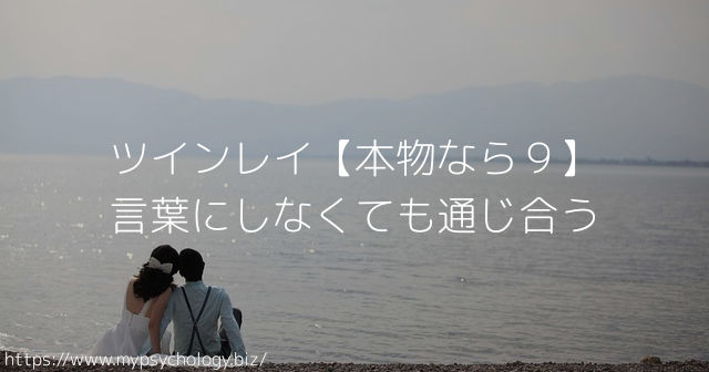 ツインレイ【本物なら9】言葉にしなくても通じ合う