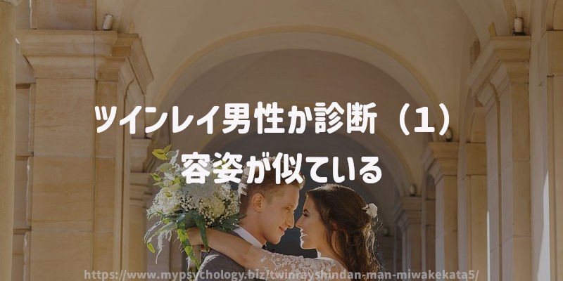 ツインレイ男性か診断(1)容姿が似ている