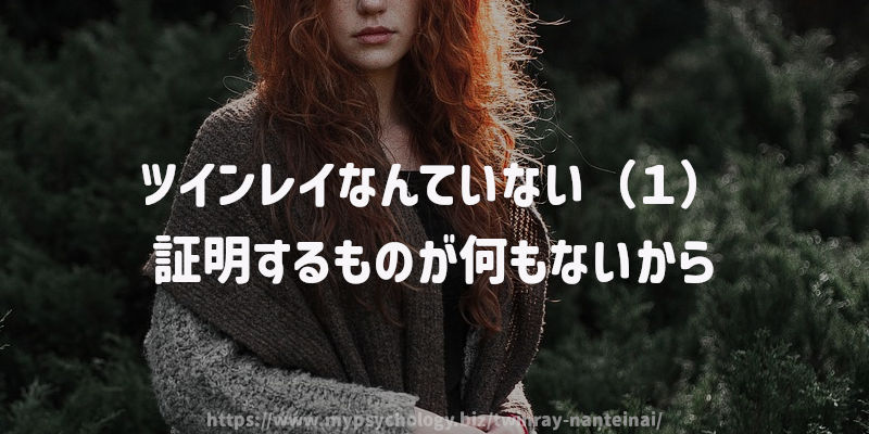 ツインレイなんていない(1)証明するものが何もないから