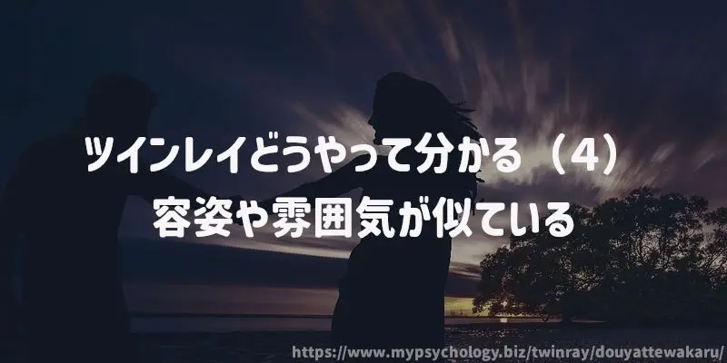 ツインレイどうやって分かる(4)容姿や雰囲気が似ている